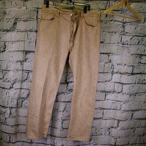 Levis Brown Camel Color Pants 501 Button Down